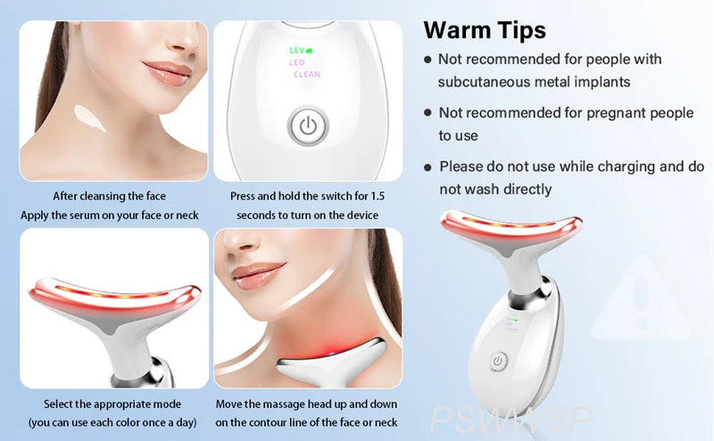 Facial Massager Neck Facial Beauty Device Lifting Tighten Skin Care Tool